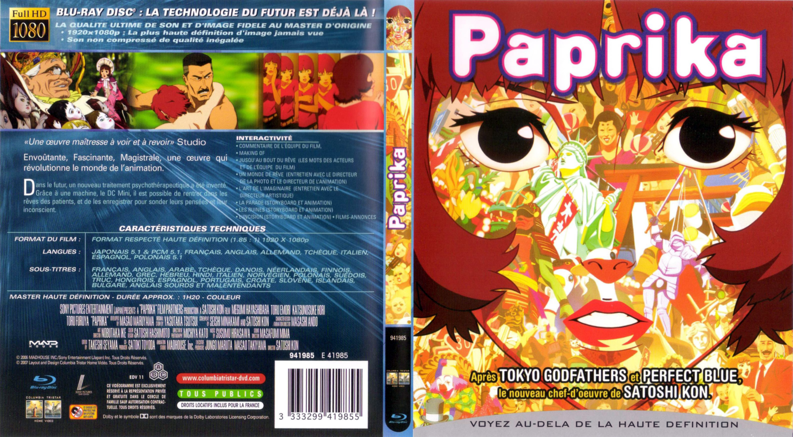 BluRay Paprika BluRay Anime Bluray Manga news