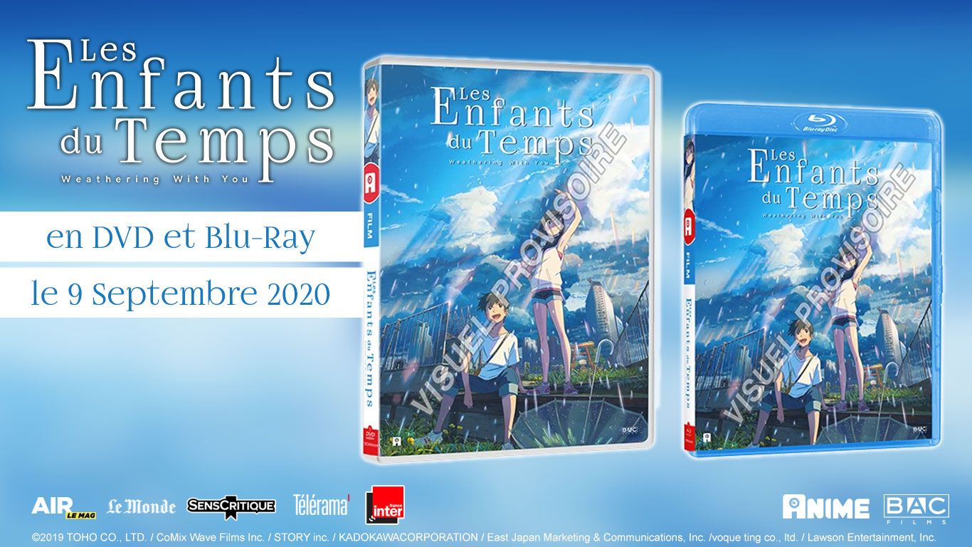 La sortie des Enfants du Temps en DVD & Blu-ray déjà datée, 22 Janvier 2020  - Manga news