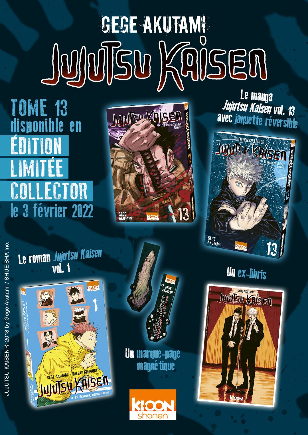 Jujutsu kaisen tome 1 à 14 plus tome 0 sur Manga occasion