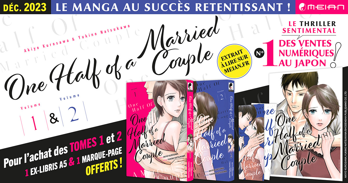 Couverture manga One Half of a Married Couple annoncée par Meian