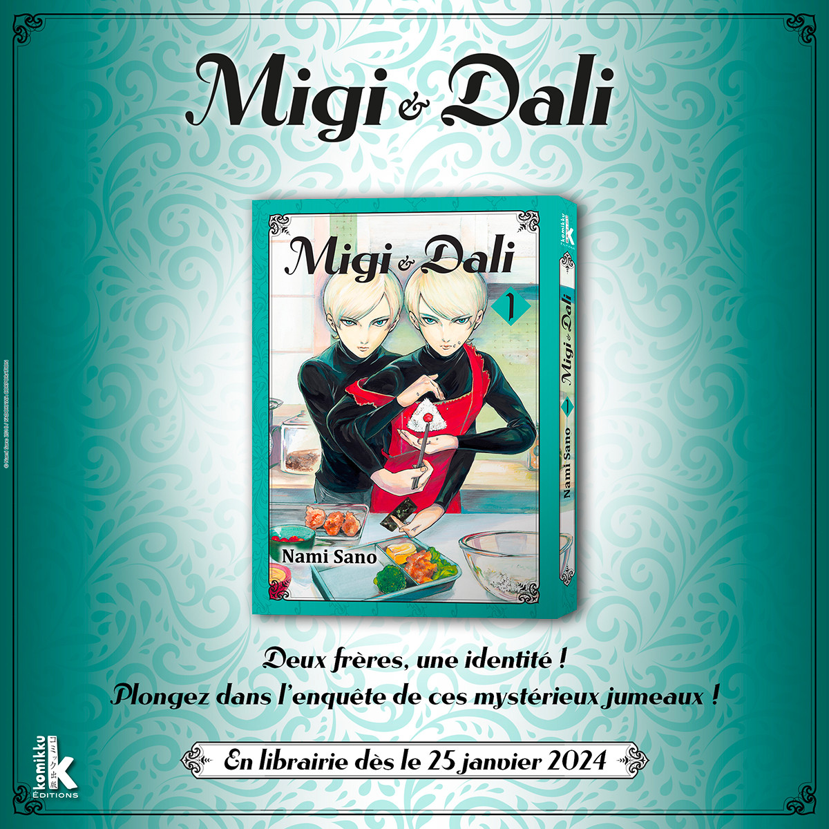 Couverture du manga Migi & Dali annoncé par Komikku