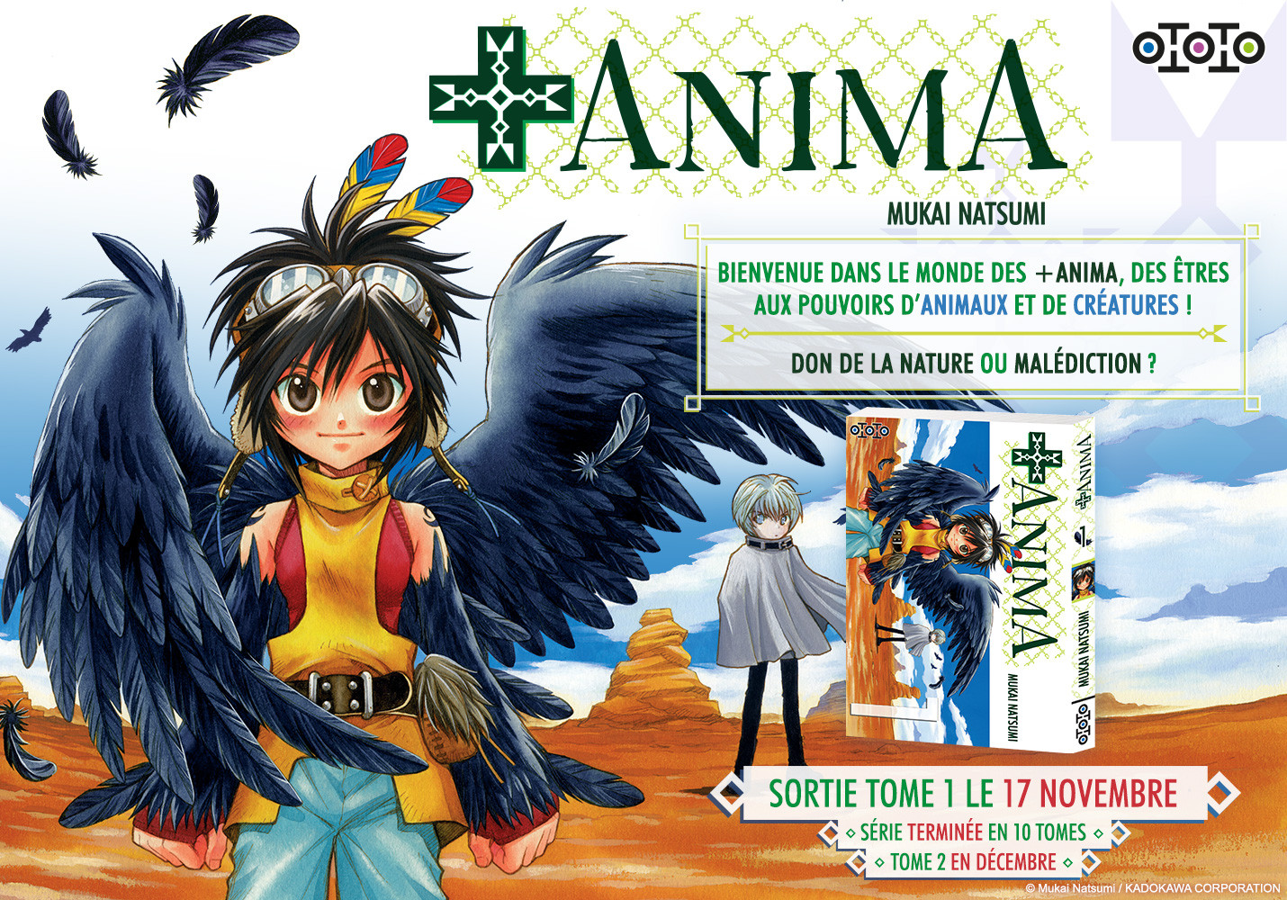 Couverture de +Anima, édition spéciale 2023, révélant les personnages principaux dans un style artistique vibrant