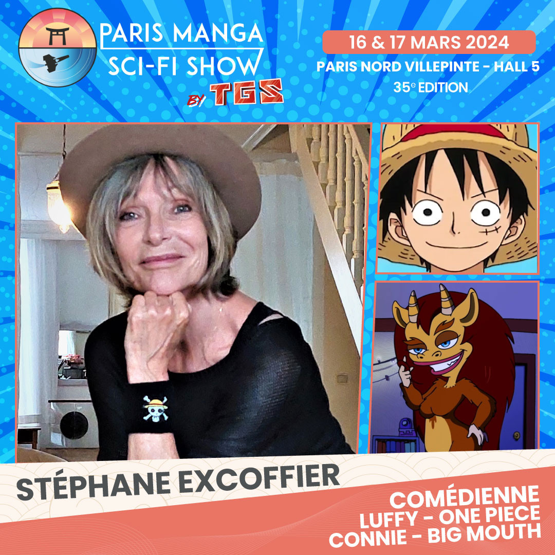 Stéphane Excoffier, la voix française de Luffy, invitée à Paris Manga