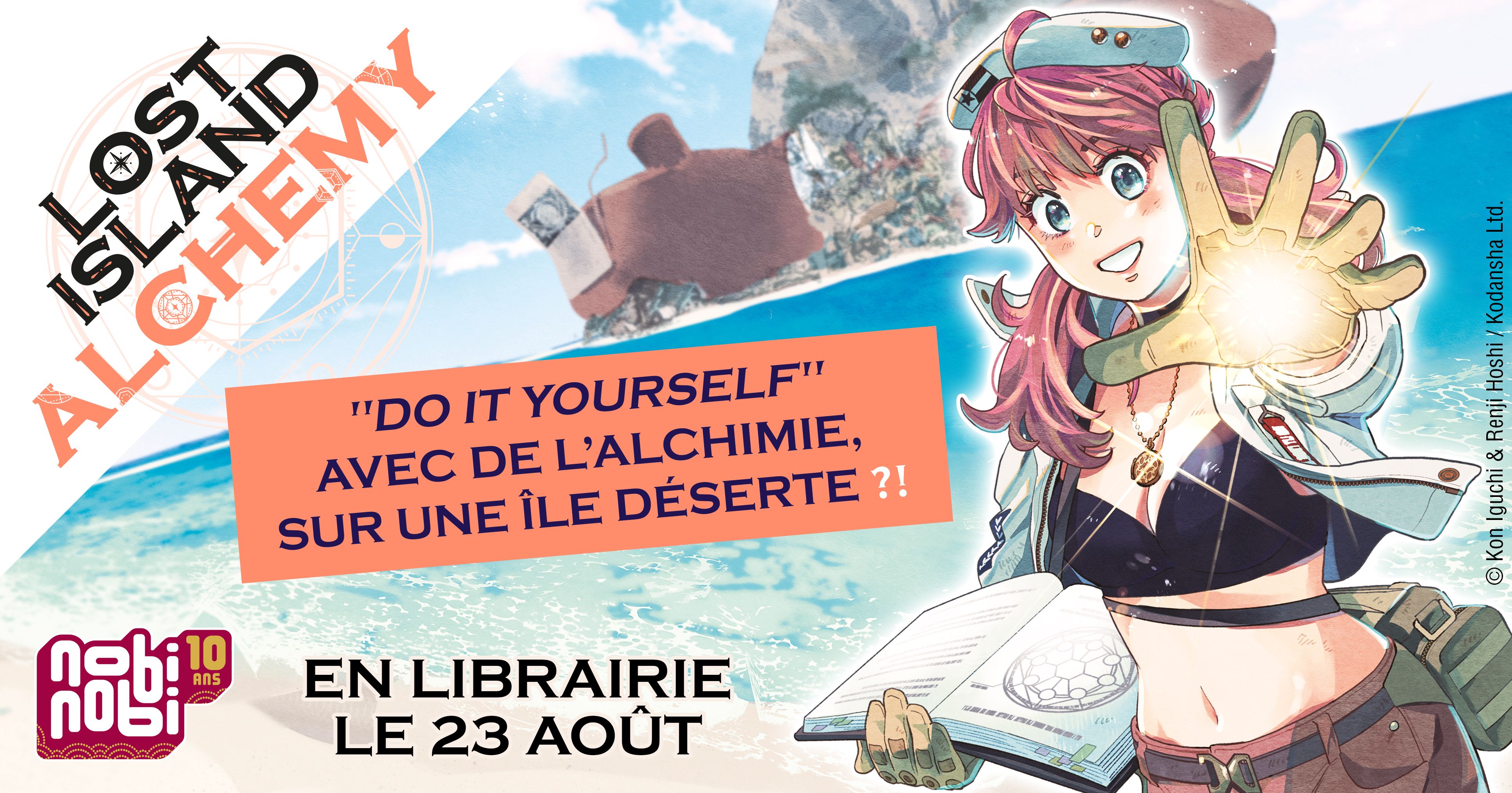 annonce, fantastique, kodansha, lost island alchemy, Magie, manga, nobi nobi, Pika, Renji Hoshi