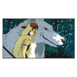 Poster Studio Ghibli tableau en bois Princesse Mononoké 37,5 x 20,5 cm 