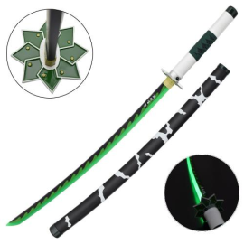 Katana Ornementale avec LED- Inspiré de Shinazugawa Genya (Demon Slayer) 