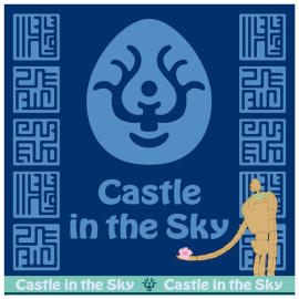 Studio Ghibli serviette de toilette mains Le Château dans le ciel Volucite crystal Amulet 25 x 25 cm