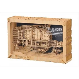 Puzzle LE CHATEAU DANS LE CIEL - Tiger Moth - Théâtre de papier Style bois 
