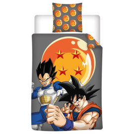 DRAGON BALL Z - Goku & Vegeta - Parure de lit 140x200cm + 65x65cm 