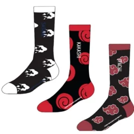 Naruto pack 3 paires de chaussettes Sasuke, Kakashi, Itachi 39-42 