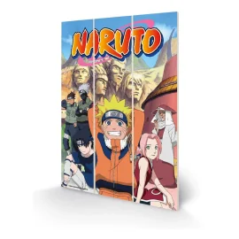 Poster Naruto tableau en bois The Hidden Leaf Village 20 x 30 cm 