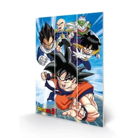 Poster DRAGON BALL Z - Heroes - Impression sur bois 20x29.5 