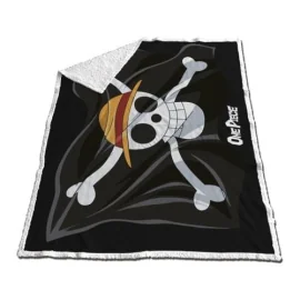 ONE PIECE - Couverture Sherpa 130x170cm - Equipage Chapeau de paille 