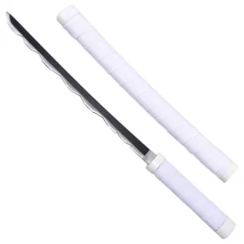 Tanto mini Katana - inspiré du katana d'Inosuke Hashibira (Demon Slayer) + Support en plastique 