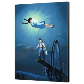 Poster Le Château dans le ciel tableau en bois Characters 35 x 50 cm 