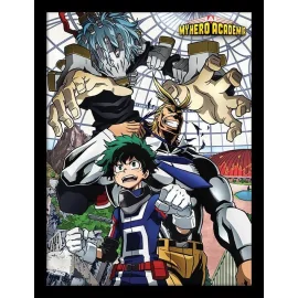 Poster My Hero Academia: An Enemy Threat 30 x 40 cm Impression encadrée 