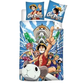 ONE PIECE - Parure de lit 140x200cm + 65x65cm - Equipage de Luffy 