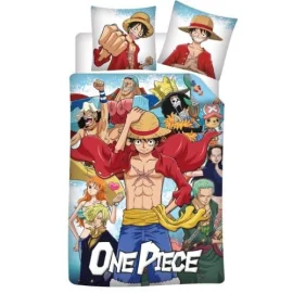 ONE PIECE -Parure de lit 140x200cm+65x65cm -Equipage Chapeau de Paille 