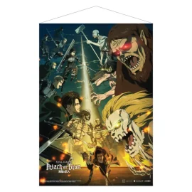Poster ATTACK ON TITAN: THE FINAL SEASON - Paradis Island Vs Marley FABRIC WALL SCROLL 