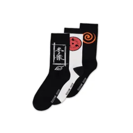 NARUTO Shippuden - Symbol - Pack de 3 Paires de Chaussettes (T43-46) 