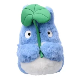 MON VOISIN TOTORO - Totoro Bleu avec feuille - Peluche Nakayoshi 