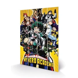 Poster MY HERO ACADEMIA - Heroes - Impression sur bois 40x59cm REPROD 