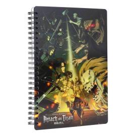 Attack on Titan cahier effet 3D Struggle 