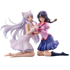 Figurine Nekomonogatari Monogatari Series statuettes PVC Tsubasa Hanekawa Set 19 cm 
