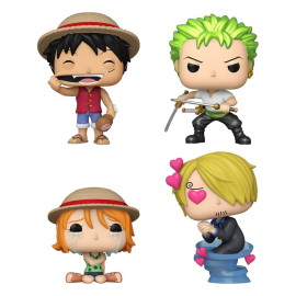 Figurine Pop Funko One Piece - pack 4 figurines POP! Animation Vinyl Refresh 4PK(EMEA) 9 cm 