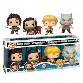 Figurine Pop DEMON SLAYER - Saison 1 - 4 Pack Funko Pop GITD SPECIAL EDITION 
