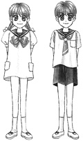 personnage manga - Mutsumi et Nanami Yamada