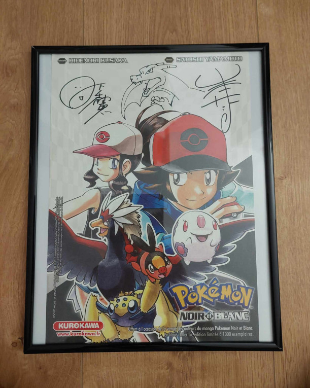 Pokémon Noir & Blanc, ex-libris dédicacé