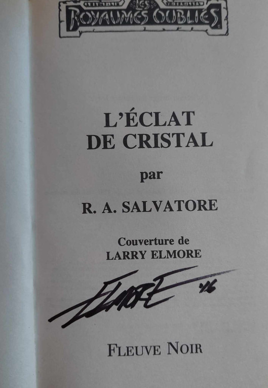 Autographe de Larry Elmore - L'éclat de cristal