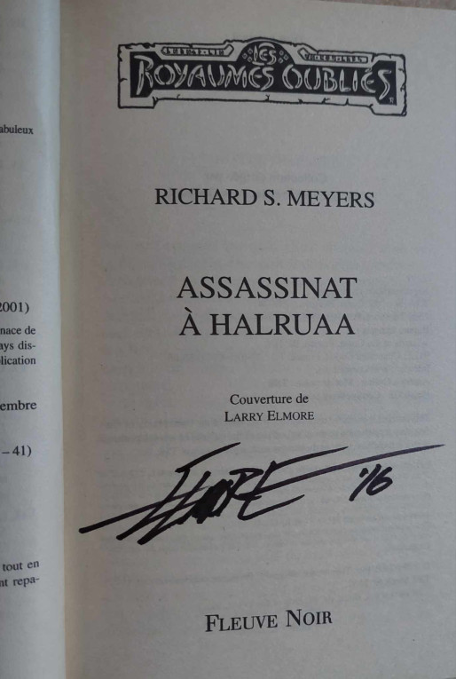 Autographe de Larry Elmore - Assassinat à Halruaa