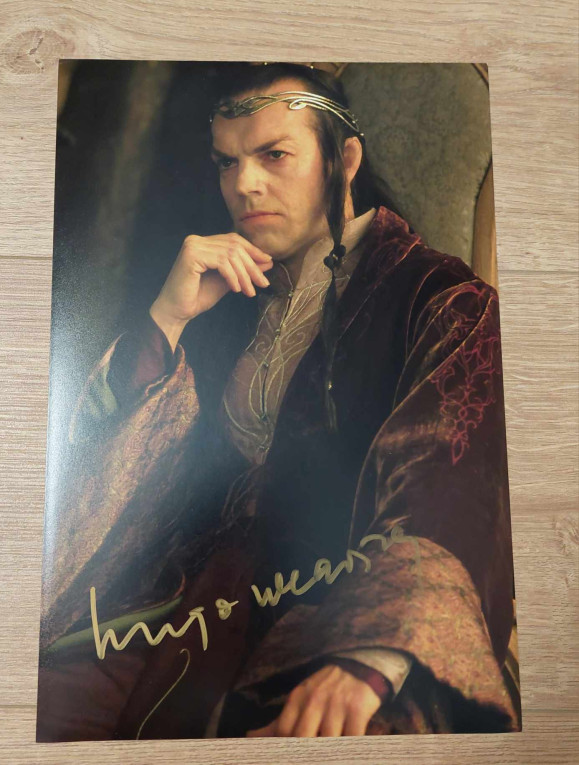 Autographe de Hugo Weaving - The Lord of the Rings