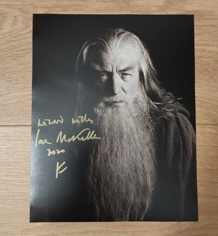 Autographe de Ian McKellen - The Lord of the Rings
