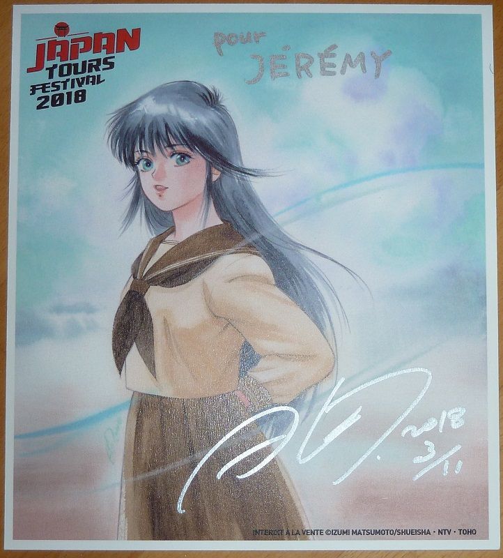 Akemi Takada - Signature sur shikishi (Japan Tours Festival 2018)