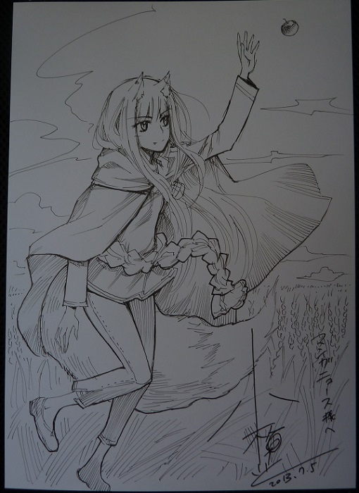 Spice & Wolf - dessin sur feuille