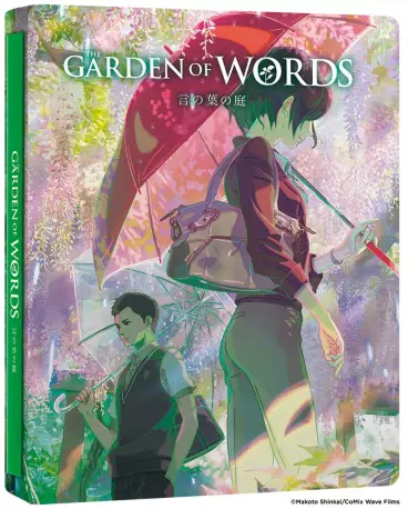 vidéo manga - The Garden of Words - Edition Steelbook - Combo Blu-Ray/DVD & CD Audio