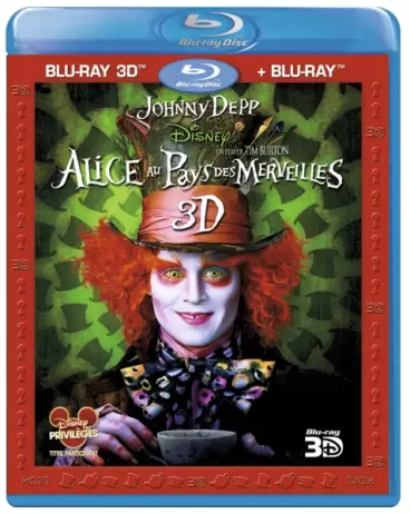 vidéo manga - Alice au Pays des Merveilles - Burton - Combo Blu-ray + Blu-ray 3D