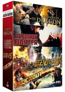 dvd ciné asie - Collection Baston asiatique : L'honneur du dragon + Bangkok Fighter + Legend of the Fist + Knockout