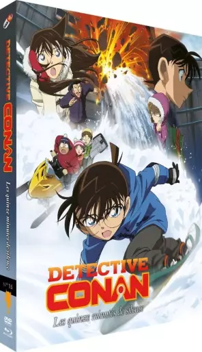 vidéo manga - Détective Conan - Film 15 : Les Quinze Minutes de silence - Combo Blu-ray + DVD