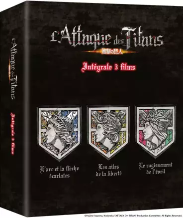 vidéo manga - L'Attaque des Titans - Intégrale Films 1 à 3 - Édition DVD