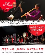 évenement - Concert Japon : Paris Taïko Ensemble et Duo Satsuki