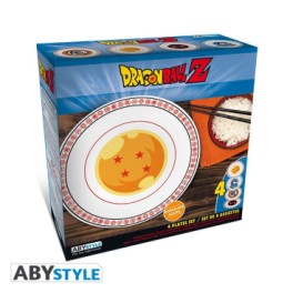 manga - DRAGON BALL Z Set de 4 assiettes Emblèmes