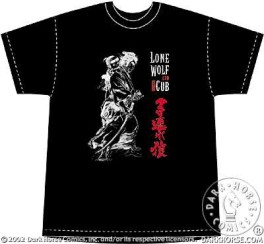 manga - Lone Wolf And Cub - T-shirt Ogami And Daigoro Side Shot - Dark Horse