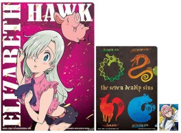 Mangas - Seven Deadly Sins - Lot Pochettes & Sticker Ichiban Kuji Oujo to Meliodas no Bouken 4 - Banpresto