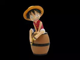 One Piece - Luffy sur son tonneau lumineux - Teknofun