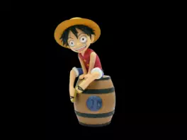 One Piece - Réveil Luffy sur son tonneau - Teknofun