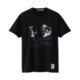 One Piece - T-shirt Luffy & Ace Noir - Uniqlo